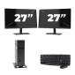 Atrust t176L USFF - Intel Atom x5-E8000 - 8GB RAM - 256GB SSD - Windows 11 + 2x 27 palců Monitor