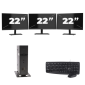 Atrust t176L USFF - Intel Atom x5-E8000 - 8GB RAM - 256GB SSD - Windows 11 + 3x 22 palců Monitor