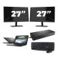 Dell Latitude 3310 - Intel Core i3 8. generace - 13 palců - 8 GB RAM - 256 GB SSD - Windows 11 Home + 2x 27palcový monitor