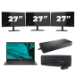 Dell Latitude 3420 - Intel Core i3 11. generace - 14 palců - 16GB RAM - 256GB SSD - Windows 11 Home + 3x Monitor 27 palců