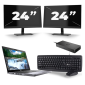 Dell Latitude 5410 - Intel Core i5-10th Generation - 14 palců - 16 GB RAM - 256 GB SSD - Windows 11 + 2x 24 palcový monitor