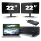 Dell Latitude 5411 - Intel Core i5-10th Generation - 14 palců - 16 GB RAM - 256 GB SSD - Windows 11 + 2x 22 palcový monitor