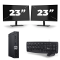 Dell Optiplex 7070 Micro usff - Intel Core i5-9st Generation - 8 GB RAM - 256 GB SSD - Windows 11 + 2x 23 palcový monitor
