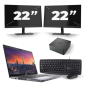 Dell Precision 3550 - Intel Core i7-10th Generation - 15 palce - 16 GB RAM - 256 GB SSD - Windows 11 + 2x 22 palcový monitor