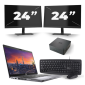 Dell Precision 3550 - Intel Core i7-10th Generation - 15 palce - 16 GB RAM - 256 GB SSD - Windows 11 + 2x 24 palců monitor