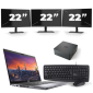 Dell Precision 3550 - Intel Core i7-10th Generation - 15 palce - 16 GB RAM - 256 GB SSD - Windows 11 + 3x 22 palcový monitor