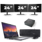 Dell Precision 3550 - Intel Core i7-10th Generation - 15 palce - 16 GB RAM - 256 GB SSD - Windows 11 + 3x 24 palců monitor