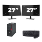 Fujitsu Esprimo P910 Micro Tower - Intel Core i3-3. generace - 8 GB RAM - 256 GB SSD - Windows 10 + 2x 27palcový monitor