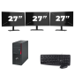 Fujitsu Esprimo P910 Micro Tower - Intel Core i7-3rd Generation - 8 GB RAM - 256 GB SSD - Windows 10 + 3x 27palcový monitor
