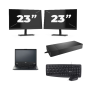 Fujitsu Lifebook E5410 - Intel Core i5-10th Generation - 14 palců - 16 GB RAM - 256 GB SSD - Windows 11 Home + 2x 23 palcový monitor