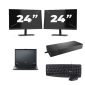 Fujitsu Lifebook E5410 - Intel Core i5-10th Generation - 14 palců - 16 GB RAM - 256 GB SSD - Windows 11 Home + 2x 24 palcový monitor