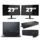 Fujitsu LIFEBOOK E5410 - Intel Core i5-10e generace - 14 palců - 8 GB RAM - 256 GB SSD - Windows 11 Home + 2x 27 palcový monitor