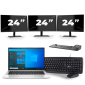 HP EliteBook 830 G8 - Intel Core i5 11. generace - 13 palců - 16GB RAM - 256GB SSD - Windows 11 + 3x Monitor 24 palců