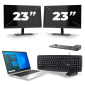 HP EliteBook 840 G8 - Intel Core i7 11. generace - 14 palců - 16GB RAM - 256GB SSD - Windows 11 + 2x Monitor 23 palců