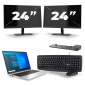 HP EliteBook 840 G8 - Intel Core i7 11. generace - 14 palců - 16GB RAM - 256GB SSD - Windows 11 + 2x Monitor 24 palců