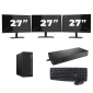 HP EliteDesk 800 G6 Tower - Intel Core i7 10. generace - 16GB RAM - 256GB SSD - Windows 11 + 3x Monitor 27 palců
