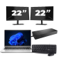 HP ProBook 440 G9 - Intel Core i3 12. generace - 14 palců - 16GB RAM - 256GB SSD - Windows 11 + 2x Monitor 22 palců