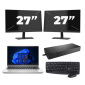 HP ProBook 440 G9 - Intel Core i3 12. generace - 14 palců - 16GB RAM - 256GB SSD - Windows 11 Home + 2x Monitor 27 palců