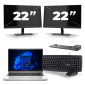 HP ProBook 640 G8 - Intel Core i5 11. generace - 14 palců - 16GB RAM - 256GB SSD - Windows 11 + 2x Monitor 22 palců
