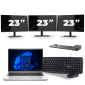 HP ProBook 640 G8 - Intel Core i5 11. generace - 14 palců - 16GB RAM - 256GB SSD - Windows 11 + 3x Monitor 23 palců