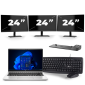 HP ProBook 640 G8 - Intel Core i5 11. generace - 14 palců - 16GB RAM - 256GB SSD - Windows 11 + 3x Monitor 24 palců