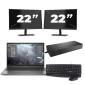 HP ZBook Firefly 14 G8 - Intel Core i7 11. generace - 14 palců - 16GB RAM - 256GB SSD - Windows 11 Home + 2x Monitor 22 palců