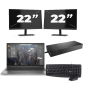 HP ZBook Firefly 15 G7 - Intel Core i7-10th Generation - 15 palce - 16 GB RAM - 256 GB SSD - Windows 11 + 2x 22 palcový monitor
