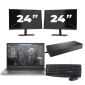 HP ZBook Firefly 15 G7 - Intel Core i7-10th Generation - 15 palce - 16 GB RAM - 256 GB SSD - Windows 11 + 2x 24 palcový monitor