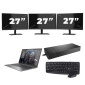 HP ZBook Firefly 15 G7 - Intel Core i7 10. generace - 15 palců - 16GB RAM - 256GB SSD - GPU - Windows 11 Home + 3x Monitor 27 palců