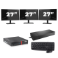 Lenovo ThinkCentre M700 USFF - Intel Core i7-6. generace - 8 GB RAM - 256 GB SSD - Windows 11 + 3 x 27palcový monitor