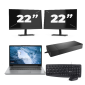 Lenovo ThinkPad T14 Gen 1 - AMD Ryzen 5 PRO 4650U - 14 palců - 8 GB RAM - 256 GB SSD - Windows 11 Home + 2x 22palcový monitor