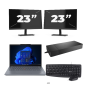 Lenovo ThinkPad X13 - AMD Ryzen 3 PRO 4450U - 13 palec - 8GB RAM - 256GB SSD - Windows 11 Home + 2x 23 palec Monitor