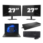 Lenovo ThinkPad X13 - Intel Core i5-10e generace - 13 palců - 8 GB RAM - 256 GB SSD - Windows 11 Home + 2x 27 palcový monitor