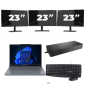 Lenovo ThinkPad X13 - AMD Ryzen 3 PRO 4450U - 13 palec - 8GB RAM - 256GB SSD - Windows 11 Home + 3x 23 palec Monitor