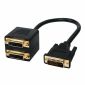 DVI-D samec 2x DVI-D samice kabel