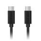 USB 2.0 USB-C M/M nabíjecí/synchronizační kabel, černý, 200CM QC3.0 & 3A výstupní podpora