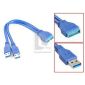 Duální USB 3.0 A samec na 20kolíkovou zástrčku