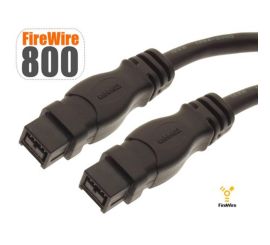 Firewire 800 1394B kabel 9pinový samec na 9pinový samec, 180 cm