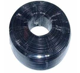Cableexpert Black Plochý telefonní kabel, opletený drát, 100 metrů
