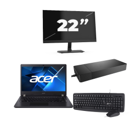 Acer TravelMate P214-53 - Intel Core i3 11. generace - 14 palců - 16GB RAM - 256GB SSD - Windows 11 Home + 1x Monitor 22 palců