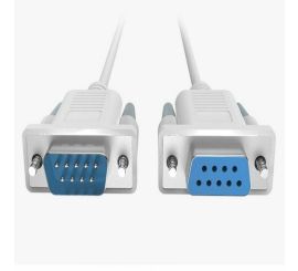 Kabel nulového modemu DB9 samec-female, 1,5 m bílý