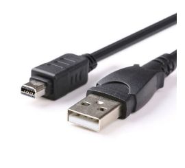 Kompatibilní 12kolíkový datový kabel USB pro Olympus Evolt E520 E330 atd. Délka: 150 cm