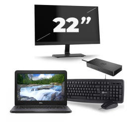 Dell Latitude 3310 - Intel Core i3-8th Generation - 13 palců - 8 GB RAM - 256 GB SSD - Windows 11 + 1x 22 palcový monitor