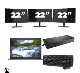 Dell Latitude 5320 - Intel Core i5 11. generace - 13 palců - Touch - 16GB RAM - 256GB SSD - Windows 11 Home + 3x Monitor 22 palců