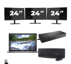 Dell Latitude 5320 - Intel Core i5 11. generace - 13 palců - Touch - 16GB RAM - 256GB SSD - Windows 11 Home + 3x Monitor 24 palců