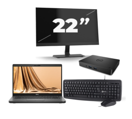Dell Latitude 5401 - Intel Core i7-9st Generation - 14 palců - 16 GB RAM - 256 GB SSD - Windows 11 + 1x 22 palcový monitor