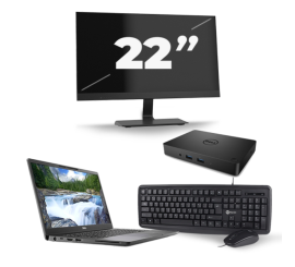 Dell Latitude 7300 - Intel Core i5-8th Generation - 13 palců - 16 GB RAM - 256 GB SSD - Windows 11 + 1x 22 palcový monitor