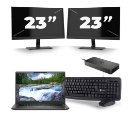 Dell Latitude 7420 - Intel Core i5-11st Generation - 14 palců - 16 GB RAM - 256 GB SSD - Windows 11 Home + 2x 23 palcový monitor