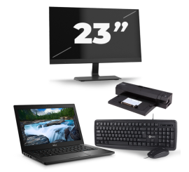 Dell Latitude 7490 - Intel Core i7-8th Generation - 14 palců - 16 GB RAM - 256 GB SSD - Windows 11 + 1x 23 palcový monitor