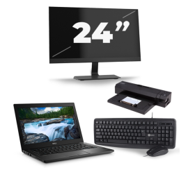 Dell Latitude 7490 - Intel Core i7-8th Generation - 14 palců - 16 GB RAM - 256 GB SSD - Windows 11 + 1x 24 palcový monitor